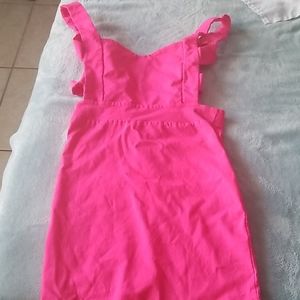Hot pink mini dress